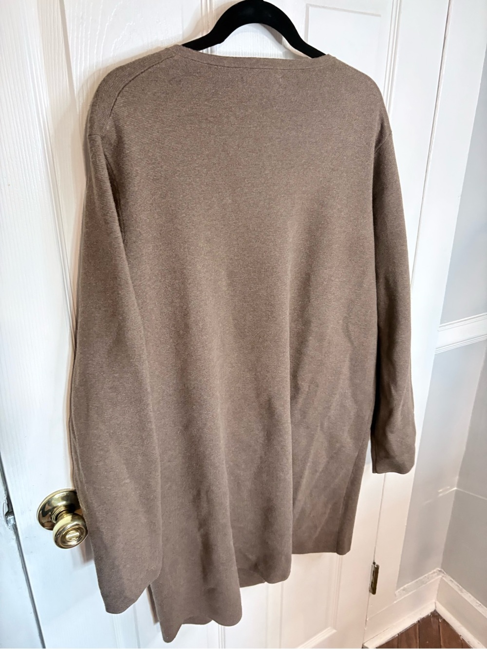 J.Crew | Long Giselle Sweater Blazer Gold Crest Buttons | L Mocha Brown - Picture 9 of 11